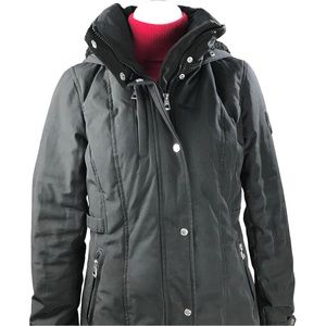 Vince Camuto Winter Coat Jacket Black Hoodie Womens Size S
